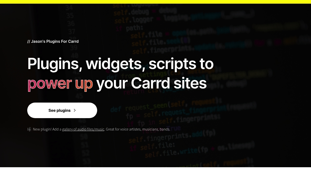 Jason's Plugins for Carrd screenshot