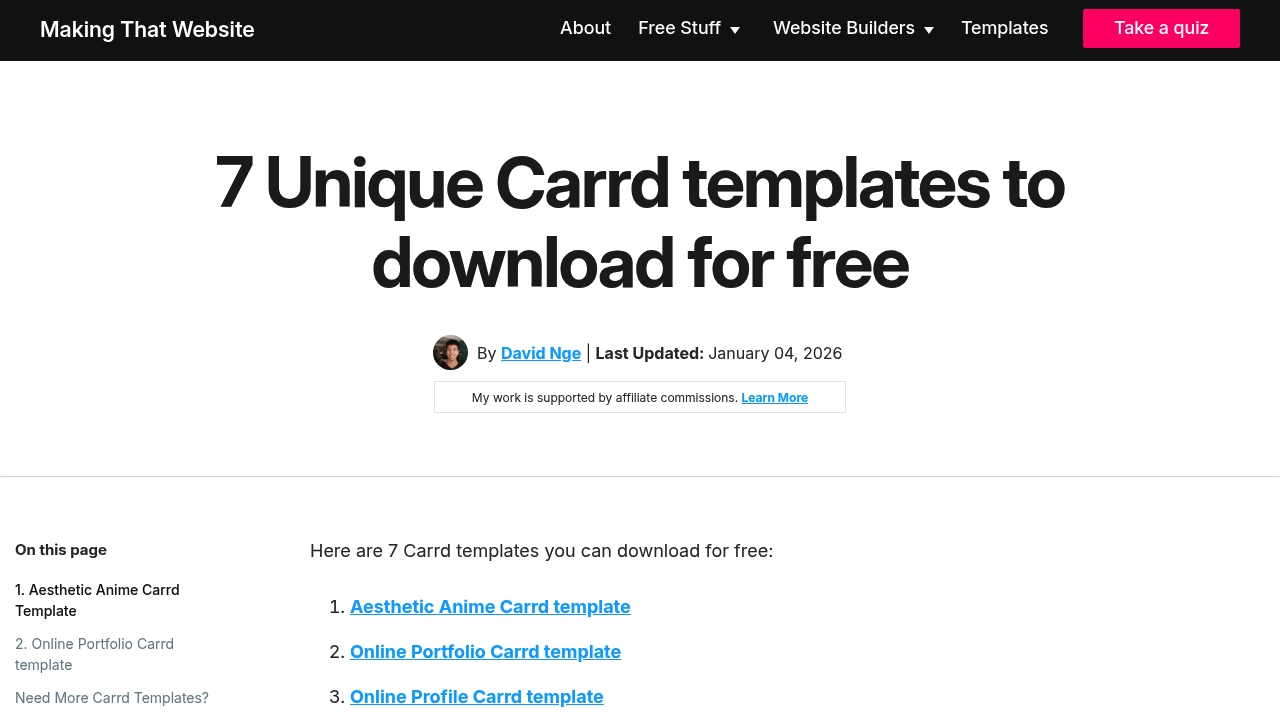 Making That Website by David Nge screenshot