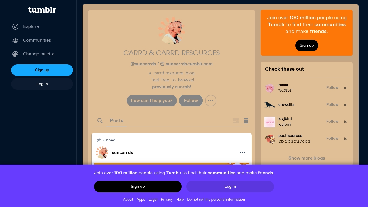 Suncarrds - Carrd Templates & Roleplay Resources screenshot